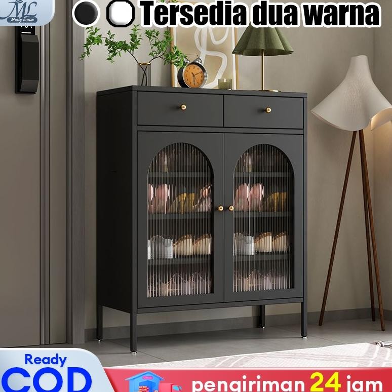 Rak Sepatu Tertutup/Lemari Sepatu Besi/Lemari Sepatu Minimalis/Rak Sepatu Besi Kuat Tebal