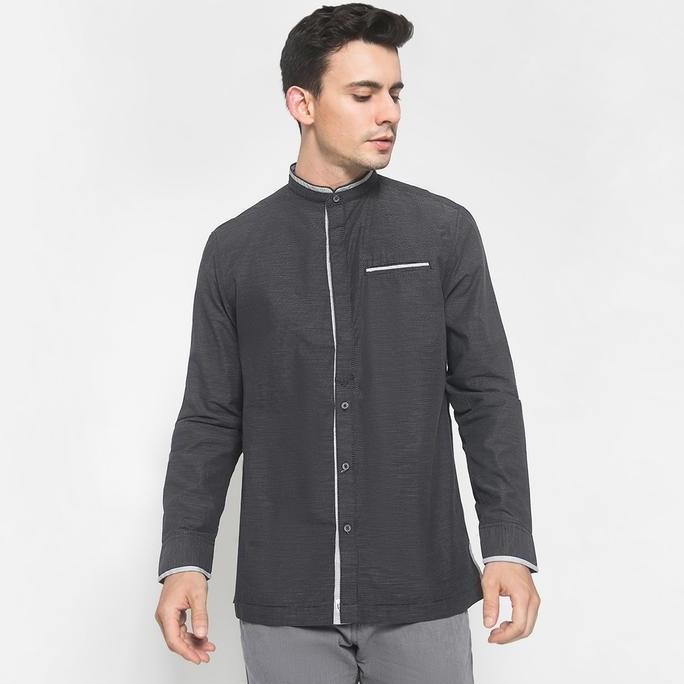 LGS - Baju Koko Pria - Lengan Panjang - Hitam - CSH.286.S950K.275.C-L/S BP