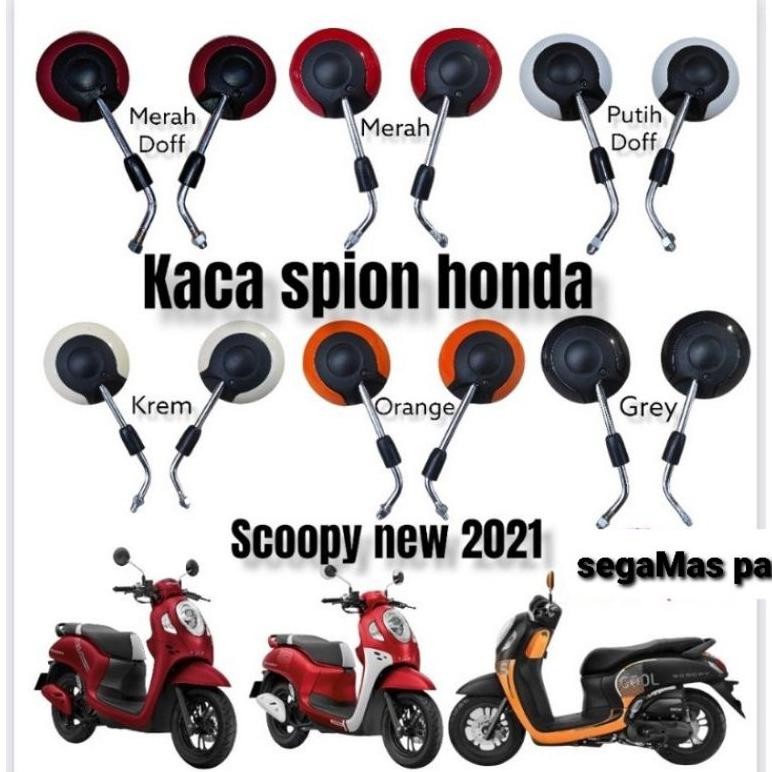 Diskon Kaca Spion Scoopy Esp New 2021 Prestige K2F Hitam Putih Merah Doff Orange Grey Doff Silver Hi
