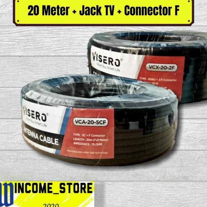 KABEL ANTENA 20 METER LENGKAP /ANTENNA COAXIAL CABLE TV VISERO