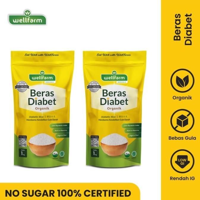 

Beras Diabetes Organik 2Kg Wellfarm Beras Diabet Paket Bundling