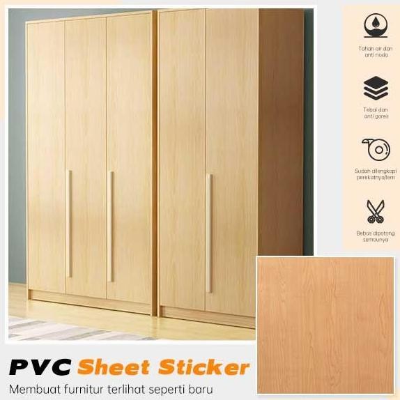 Pvc Sheet Sticker Vynil Motif Kayu / Marmer Seri Fs Interior Film Roll Stiker Pelapis Furniture Dind
