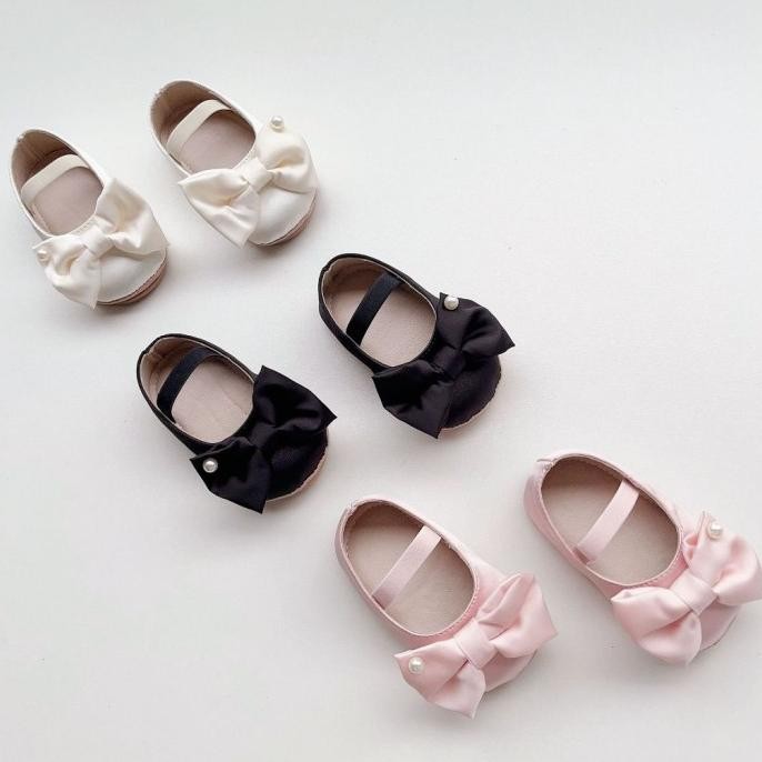 Grosir Sepatu Bayi Duchess Bow - Baby Shoes Pesta Anak Perempuan Balita