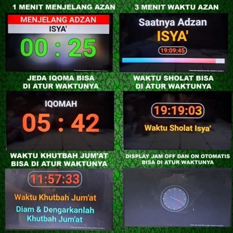 Jam Jadwal Sholat TV . JWS TV . Jam Masjid TV , Versi 2