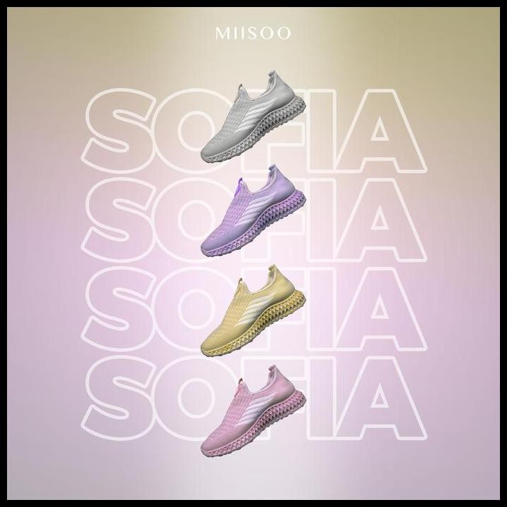 Miisoo Sofia Shoes Sneakers Wanita Sepatu Canvas Sports Shoes Olahraga Sepatu Slip On Sepatu Casual 