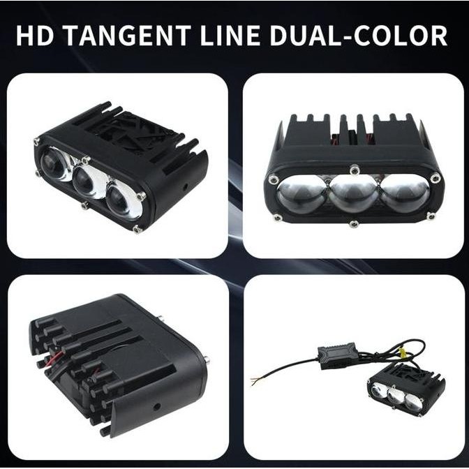 . Lampu Tembak 3 mata mini projie mini laser 3 mata auto light 120W/Pasang U22 U Premium Series