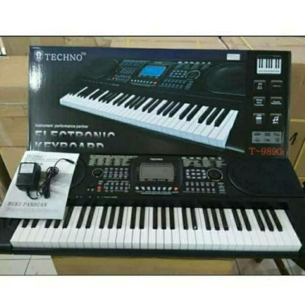 Alat Musik Keyboard Techno T9890I Original