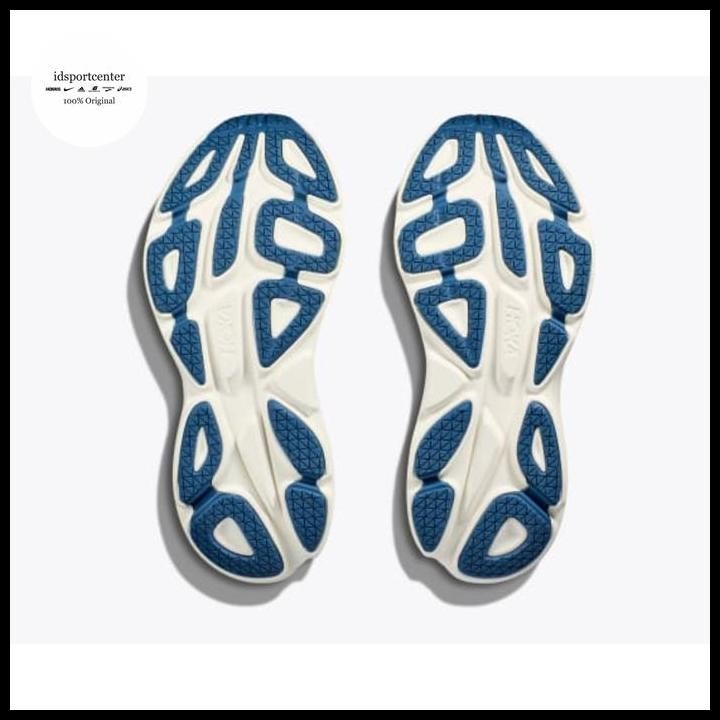 Hoka Bondi 8 Mens Road Running Shoes - Frost / Gold Original Best Seller