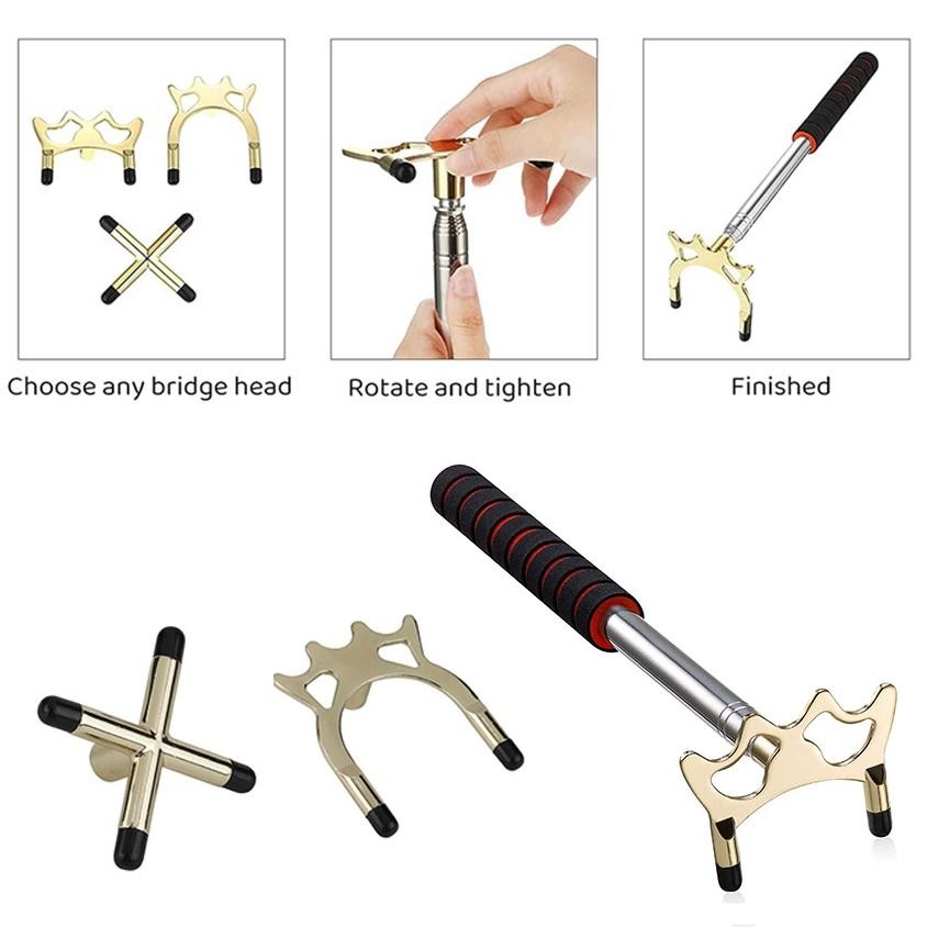 Premium Bridge Rest Head Brass Stick Biliar Billiard Lipat Tempat Cue Billiard Holder - Kepala Cagak