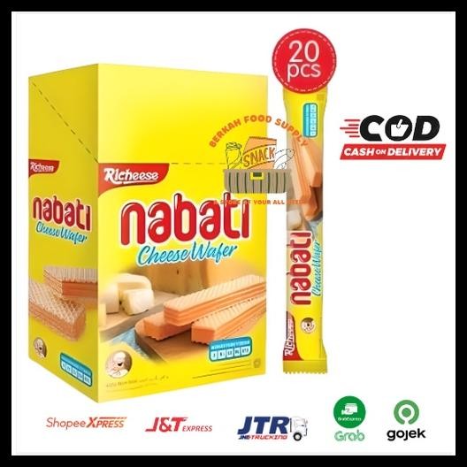 

( BERKAH ) RICHEESE NABATI WAFER KEJU COKLAT BOX ISI 20 PCS X 6GR SNACK KEJU RICHEESE SNACK CEMILAN ANAK MURAH