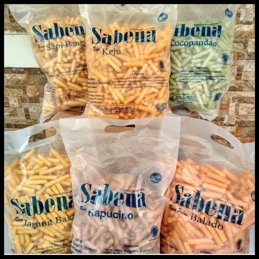 

SABENA STIK 340G / ANEKA RASA KEJU BALADO SAPI PANGGANG JAGUNG BAKAR CEMILAN JAJANAN / KERIPIK SABENA STIK BALADO