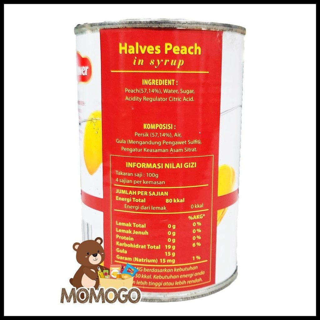 

LILY FLOWER HALVES PEACH 420GR