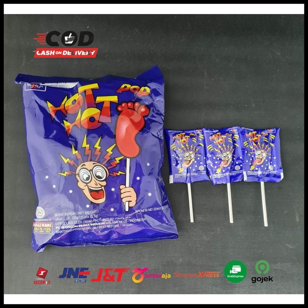 

( BERKAH ) HOT HOT POP PERMEN KAKI 1 PACK ISI 25 PCS HOTHOT POP PERMEN KAKI CANDY SNACK CEMILAN ANAK MURAH