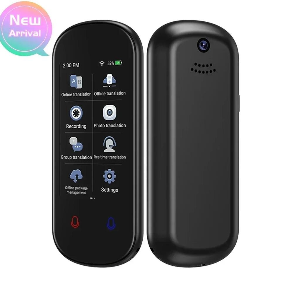 

Top Level AI Smart Voice Translator 138 Languages Portable Support WiFi Full 3D Touch Screen Photo Offline Recording Translation