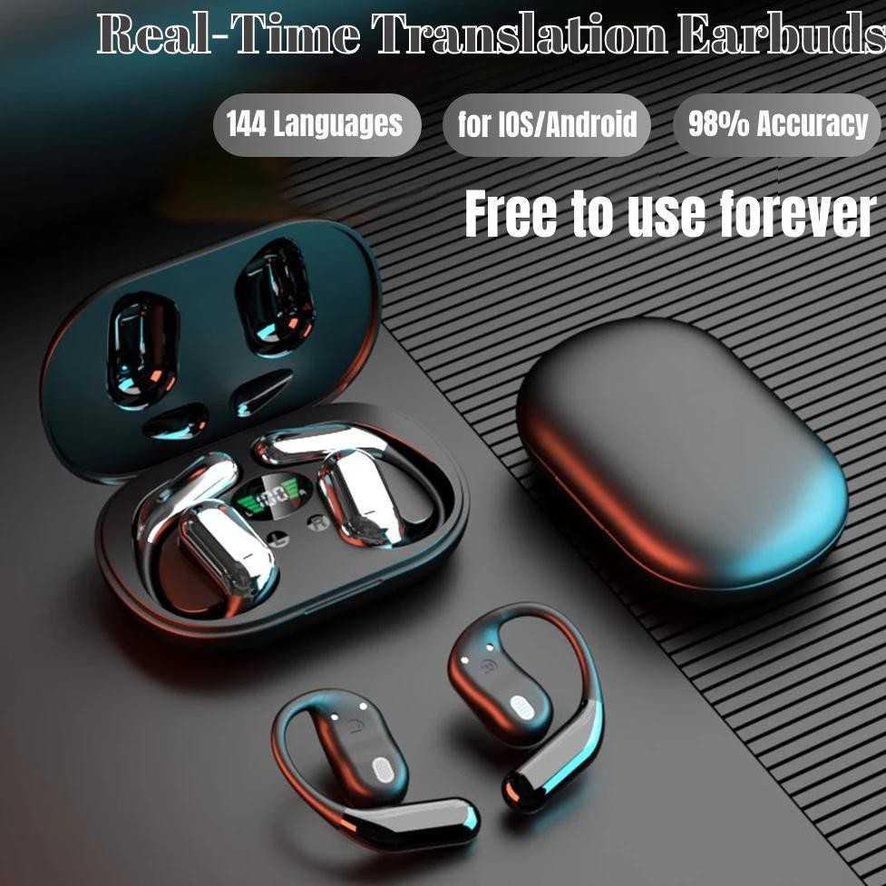 

3-in-1 Real-Time Translation Earbuds 144 Languages Instant Voice Language Translator Headphone Wireless AI Translation Earphones