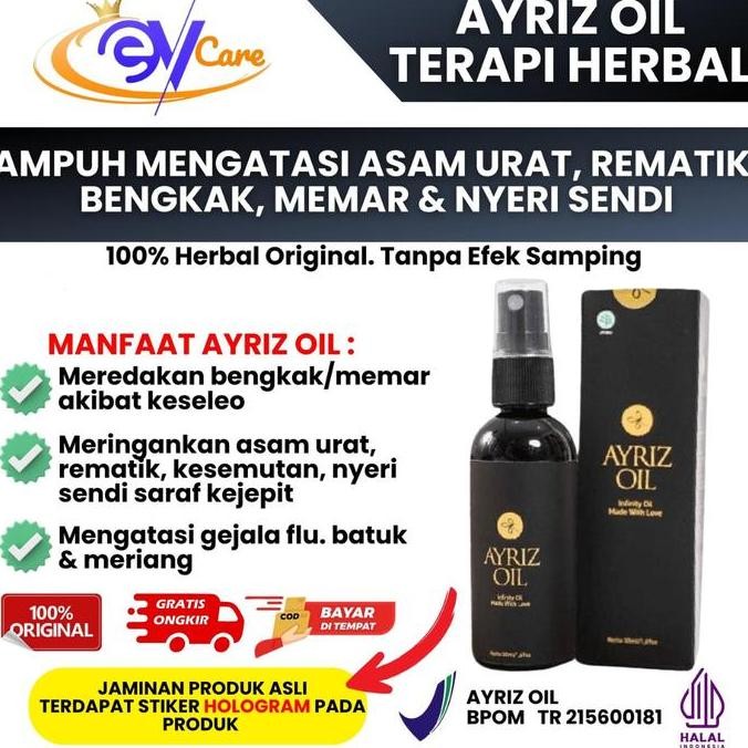 TERMURAH - AYRIZ OIL Minyak Balur Terapi Herbal Essential Oil Solusi Nyeri