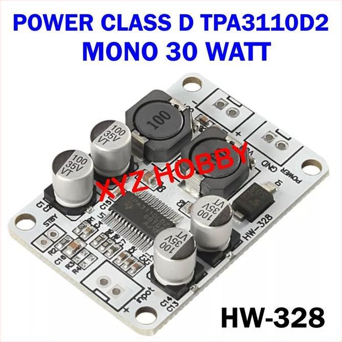 Power TPA3110 Amplifier Class D Mono BTL 30W TPA 3110 D2 HW-328