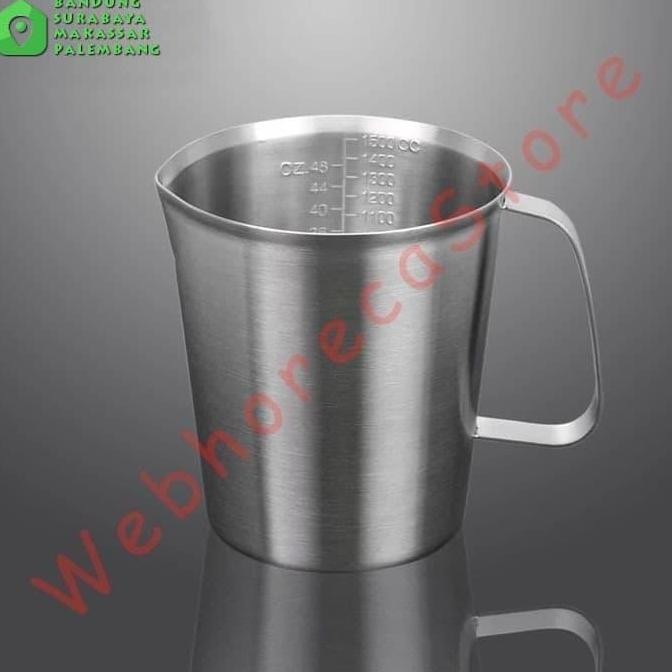 Tersedia Measuring Cup Milk Jug 1000ml / Gelas Ukur Takar 1L Stainless 304