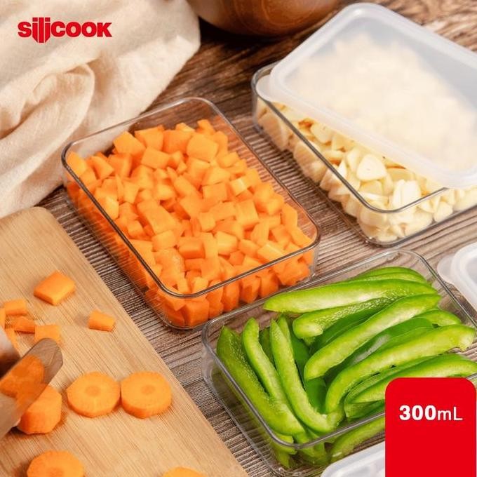 Silicook Food Container Flat - Korean #1 Food Container Organizer Kotak Makanan Penyimpanan Kulkas F