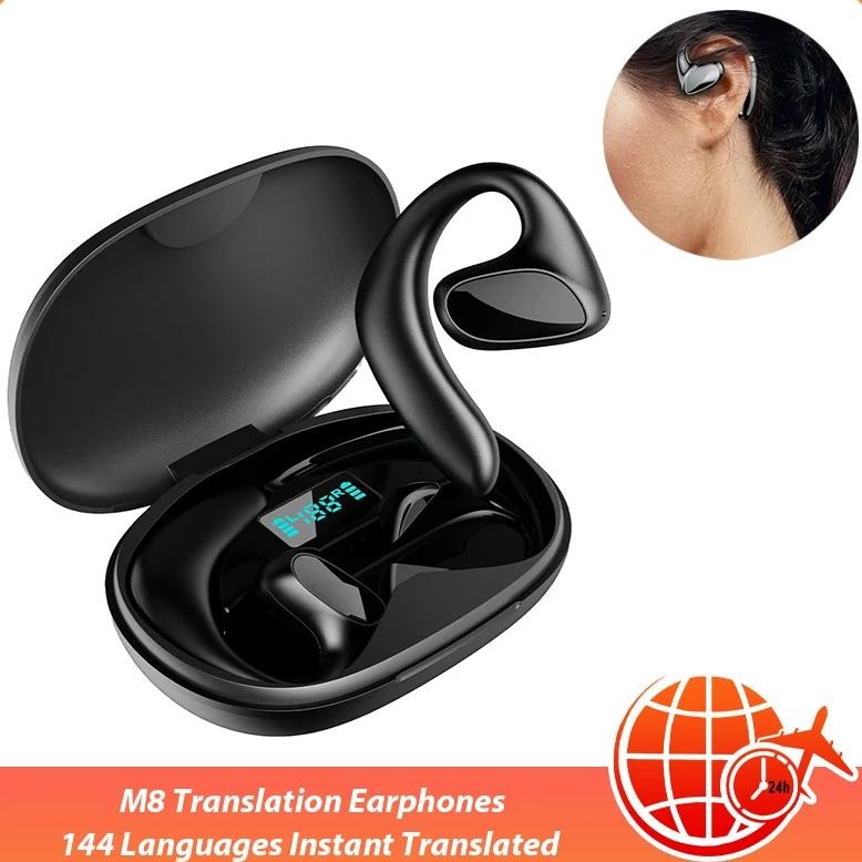 

NEW M8 Translation Headphones 144 Languages instant Translate Smart Voice Translator Wireless Bluetooth Translator Earphone