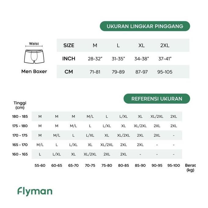 Flyman Celana Dalam Pria Boxer 2 Pcs Fm 3385 Terlaris