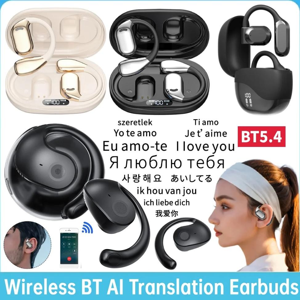 

Online Language Translator Earbuds Real Time AI Smart Voice Chatgpt Translation Earbuds BT Touch Control Translator Device