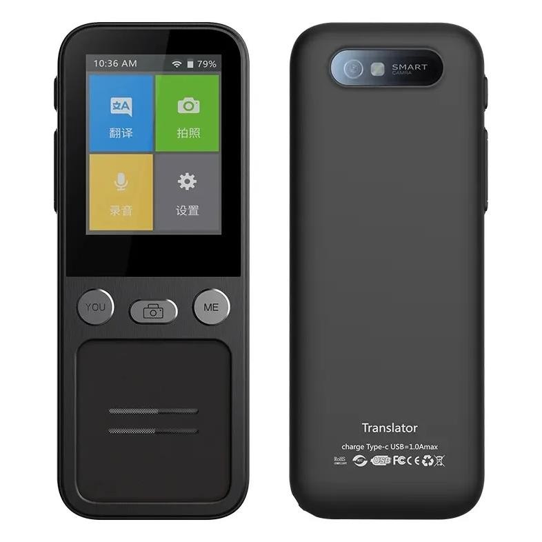 

T16 AI Voice Real Time Translator Machine 138 Multi Online Languages Voice-Record 3.1 Inch Big Screen Portable Offline Tradutor