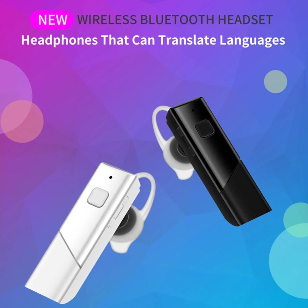 

New Translation Earphones Bluetooth 5.0 Wireless Business Earbuds 80+ Languages Bluetooth AI APP Translator Headset