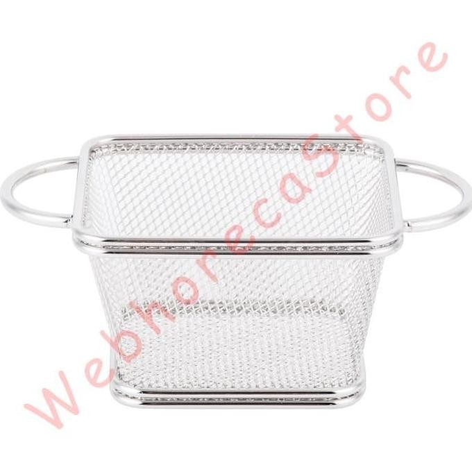 Tersedia Mini Fryer Basket Two Handle / Keranjang Saji French Fries Stainless