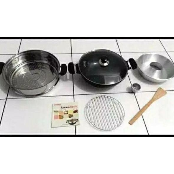 [Cod] Hakasima New Wok Steamer 32 Promo Sale Alat Masak Dapur Panci Set Wajan Penggorengan Panci Kuk