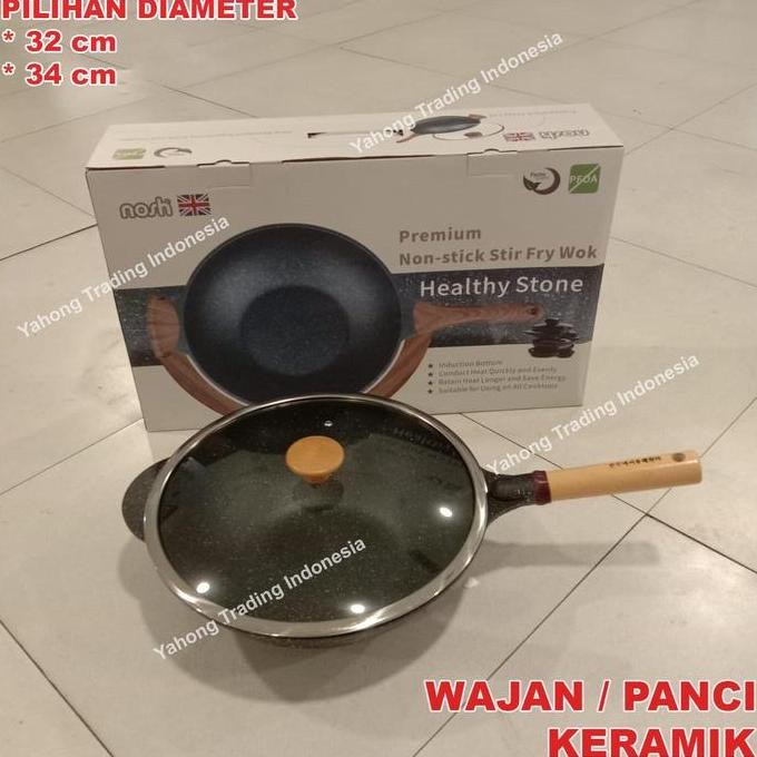 Wajan Panci Jumbo Alat Masak Keramik Healty Stone