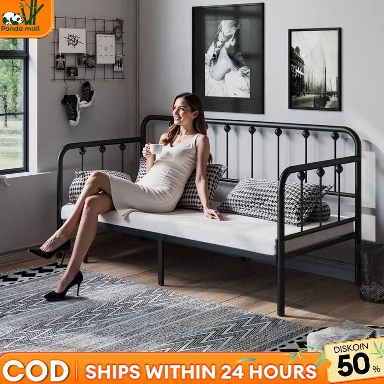 Tempat Tidur Sofa Besi Tempa Ranjang Sofa Kuat Tempat Tidur Besi Rangka Tempat Tidur Besi Tempa