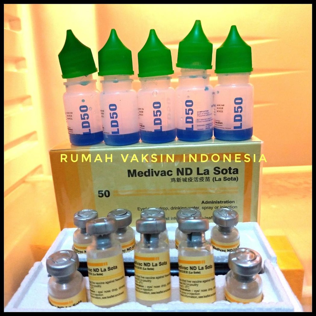 VAKSIN AYAM MEDIVAC ND LASOTA DOSIS UNTUK 100 500 AYAM