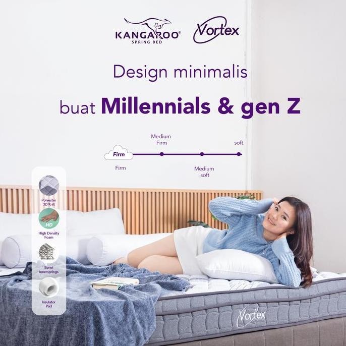 Kangaroo - Kasur Spring Bed Vortex - Garansi 10Thn Furniture