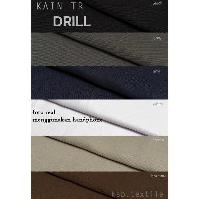 KAIN DRILL PREMIUM / BAHAN SERAGAM PDH PDL PNS JAS ALMAMATER WEARPACK CELANA BAJU SAFARI / TR ANYAMA