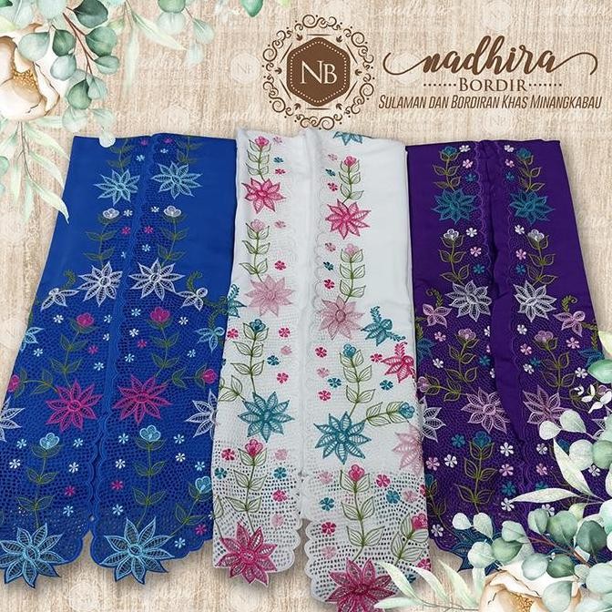 Promo / Terlaris Bahan kebaya Bordir bukittinggi bordir manual bahan Katun Terbaik