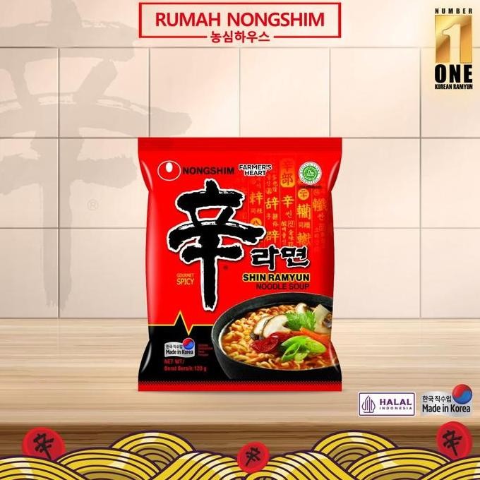 

Nongshim Shin Ramyun 120g Made in Korea 1 Dus isi 20 pcs gs