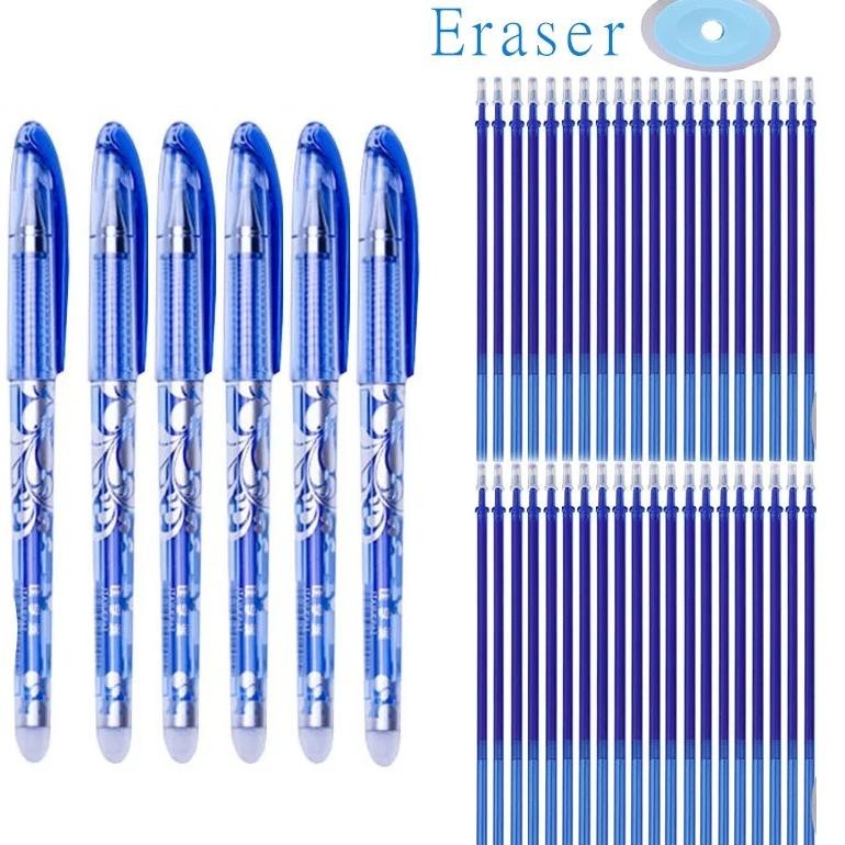 

46Pcs Elementary School Erasable Pens Washable Rods Blue Washing Pen Gel Pack Fine Tip Pens Black Sb50