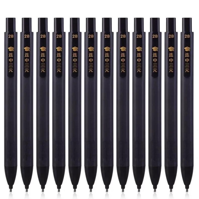 

Lot Thick Flat Head Mechanical Pencil Drawing 2B With Refills Pencil Office Supplies Writing Automatic Office School Supplies