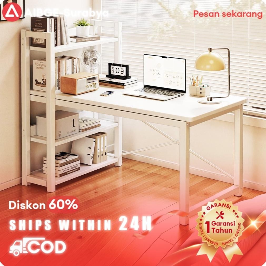 Meja Belajar Minimalis Meja Belajar Dengan Rak Buku Meja Kerja Dengan Rak Serbaguna