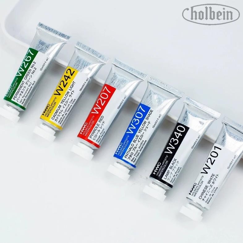 

Japan Holbein Artists' Transparent Watercolor Paint 15Ml/0.5Oz Tubes Art Watercolour Professional Painting Drawing Supplies