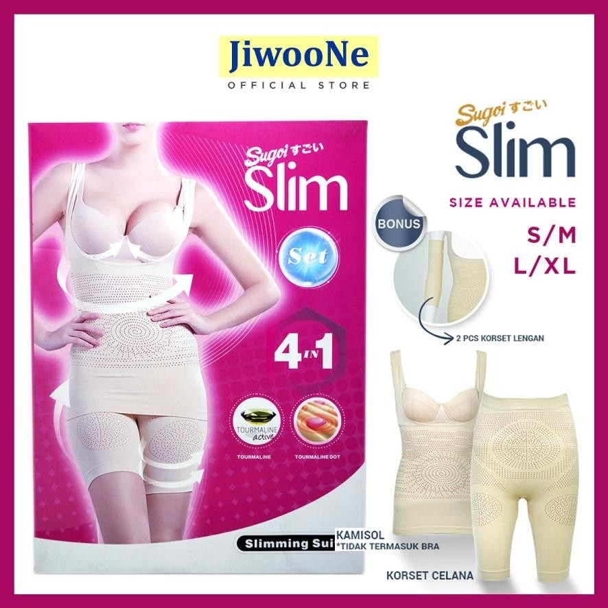 cun_CUN SUGOI Alat Pelangsing Baju Pelangsing Slimming Suit SET slim isi 3 korset pelangsing perut, 
