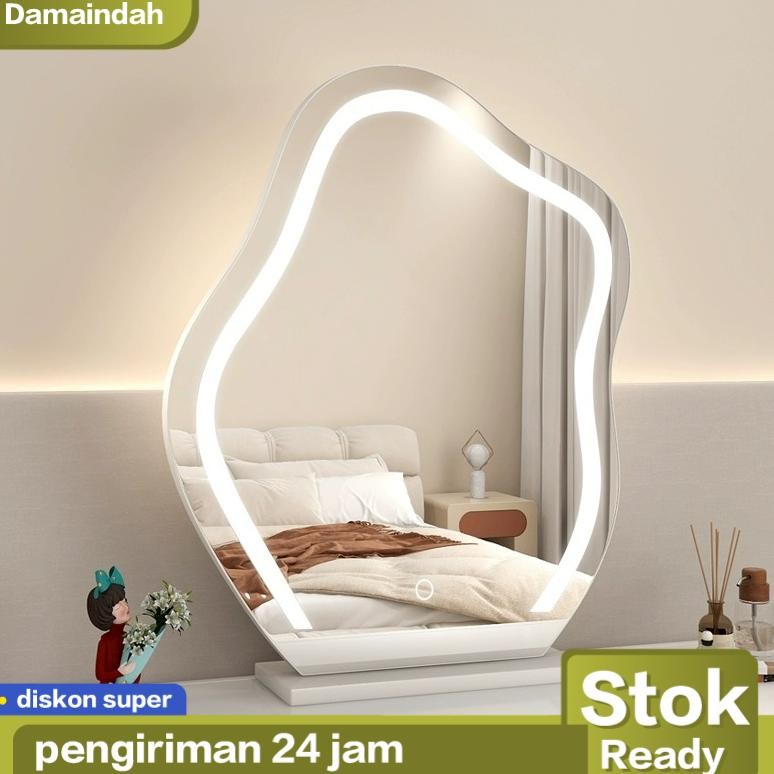 Cermin Awan / Cermin Rias Meja Rias / Cermin Rias LED / Cermin Rias Duduk / Cermin Oval Penginderaan