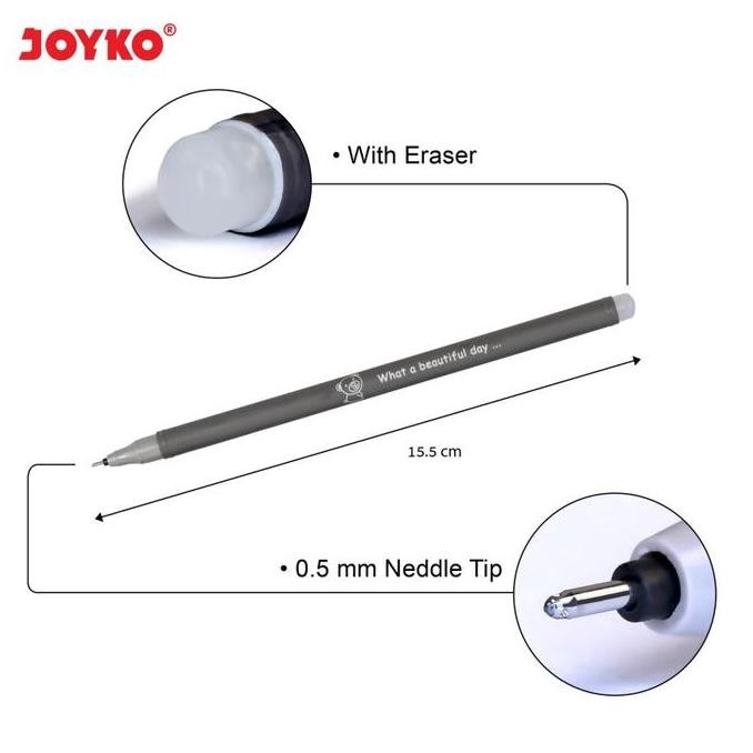 

les Erasable Gel Pen / Pulpen Bisa Dihapus Joyko GP-321 Shokyo 3 Gel