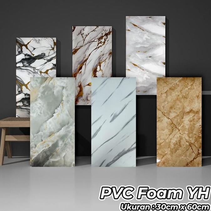 Paket 20 lembar Wallpaper sticker keramik dinding dapur estetik VINYL Marble 30 x 60 cm Lantai Vinyl