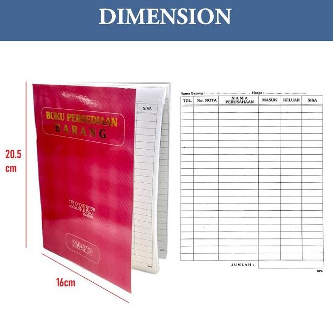 

Kanex Buku Persediaan Barang Kwarto / Buku Induk Barang / Buku Persediaan Barang Kecil / Buku Keluar Masuk Barang