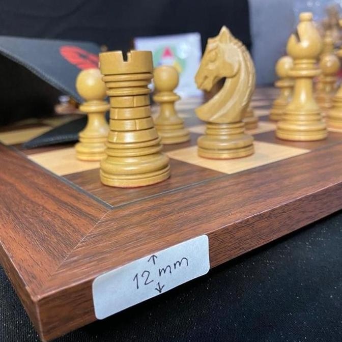 HARGA DISC - Catur Kayu Set Premium Papan Non Lipat Bidak Standar PERCASI Bagus Top Board