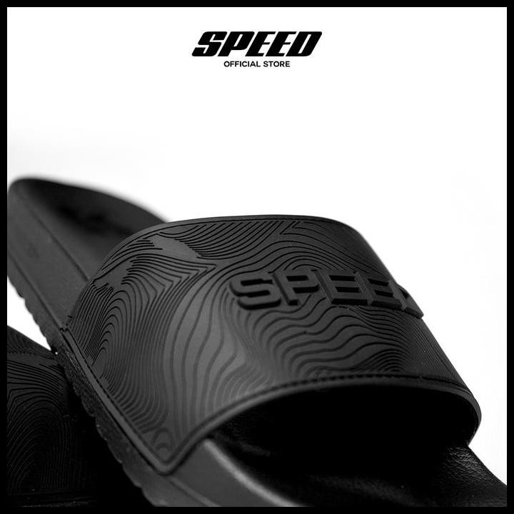 Speed - Sandal Pria Duncan Hitam - Sandal Slide 39 - 44 Original Best Seller