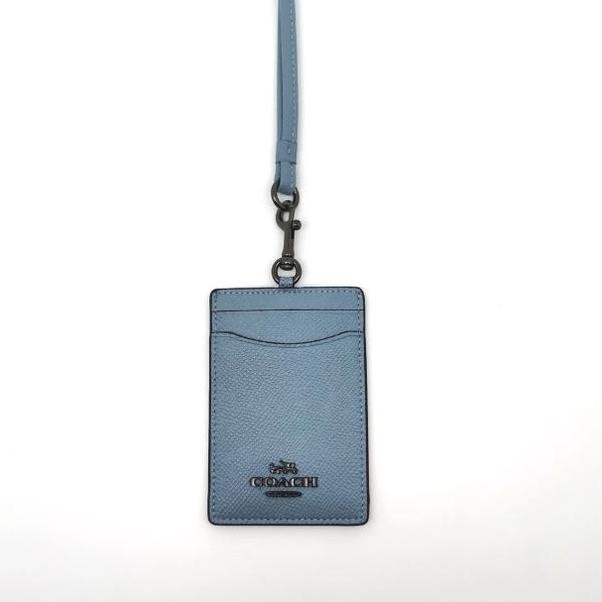 

Gantungan Kartu ID Card holder Lanyard Light Blue Crossgrain GunMetal logo original fo Kualitas Original