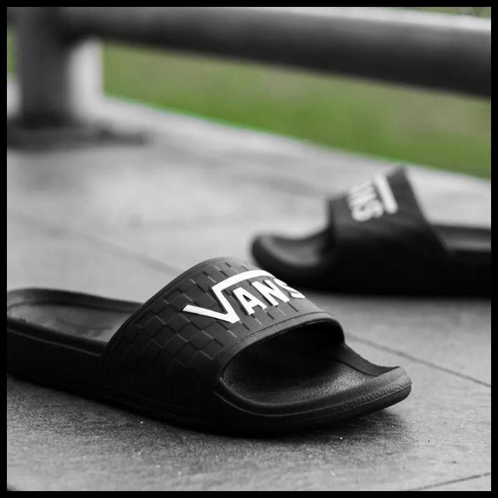 Sandal Vans Slide On Slipper Checkerboard Black Bnib Original Murah Original Best Seller